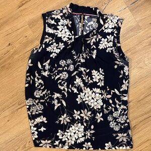 Tommy Hilfiger Black and White Floral Blouse